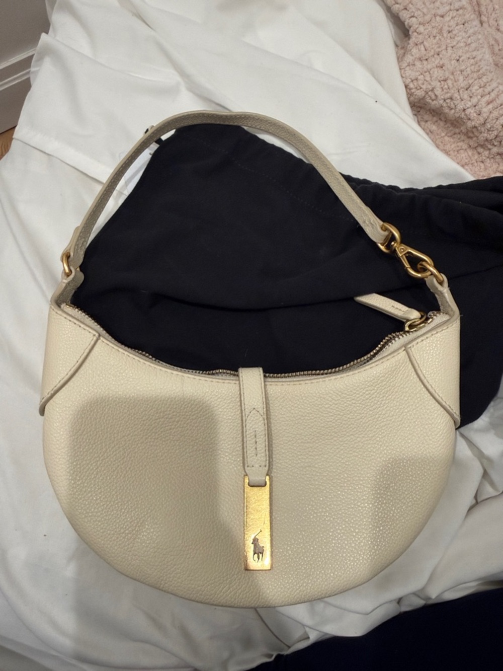 White polo id bag
